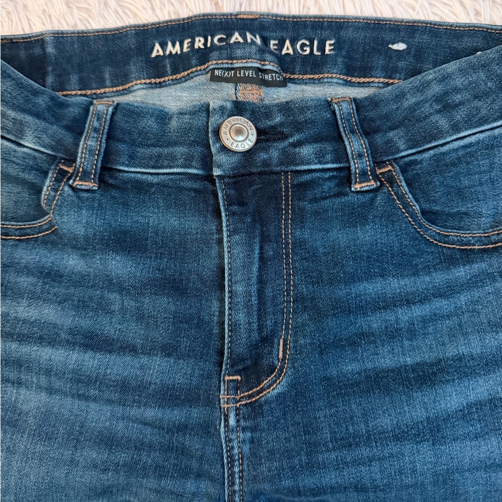 American Eagle Outfitters Women's Blue Curvy Jeggings size 4 Short